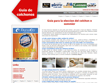 Tablet Screenshot of guiadecolchones.com.ar